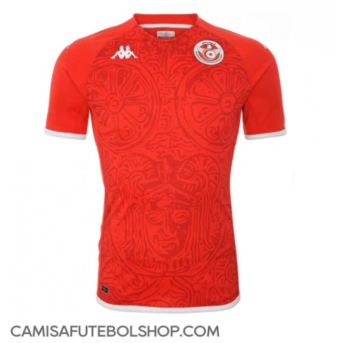 Camisa de time de futebol Tunísia Replicas 1º Equipamento Mundo 2022 Manga Curta